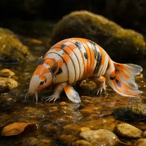 Armadillo + Koi fish